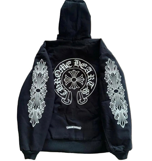 Chrome zip up hoodie